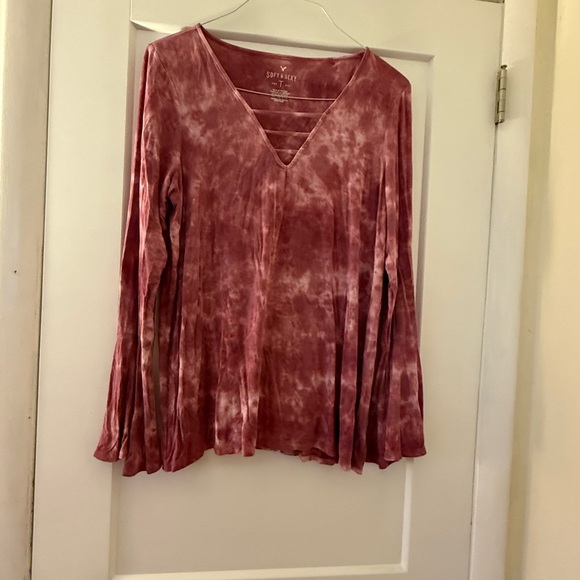 American Eagle Outfitters Tops - American Eagle Soft & Sexy Tie-Dye Long Sleeve Top – Size XL
